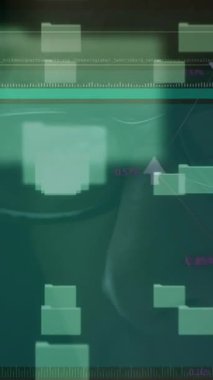 Siyah arkaplanda güvenlik kilidi ve veri işleme animasyonu. küresel iletişim ve veri güvenliği konsepti dijital olarak oluşturulmuş video.