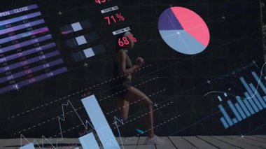 Beden eğitiminde veri canlandırması ve grafik animasyonu yapan biri. Spor, analitik, egzersiz, teknoloji, yenilik, sağlık