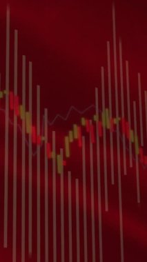 Çin bayrağı üzerinde veri işleme animasyonu. küresel iş, finans, bağlantılar ve dijital arayüz konsepti dijital olarak oluşturulmuş video.