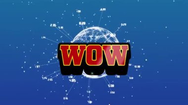 Vay canına, dijital dünyada veri noktaları ve bağlantıları olan bir metin. Teknoloji, ağ, yenilik, iletişim, bağlantı, fütüristik