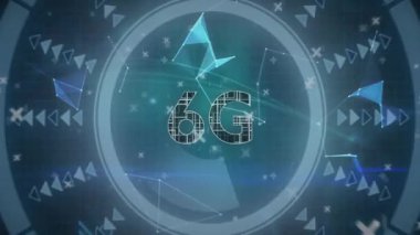 Dijital küreyle 6G teknolojisinin animasyonu ve geleceksel veri görselleştirmesi. yenilik, 5G, bağlantı, ağ, gelecek, iletişim