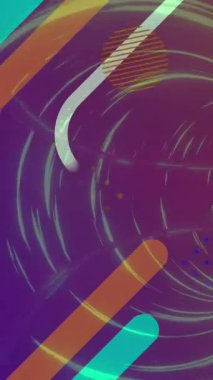 Dijital tünelin üzerindeki çizgilerin animasyonu. küresel veri işleme, bağlantılar ve dijital arayüz konsepti dijital olarak oluşturulmuş video.