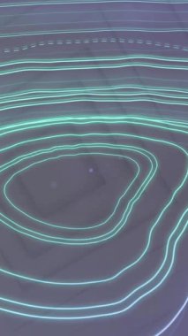 Hareket eden şekillerin üzerinde beyaz karelerin animasyonu. küresel veri işleme, bağlantılar ve dijital arayüz konsepti dijital olarak oluşturulmuş video.