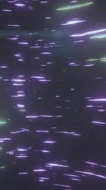 Işık noktalarının üzerindeki ışık izlerinin animasyonu. küresel veri işleme, bağlantılar ve dijital arayüz konsepti dijital olarak oluşturulmuş video.