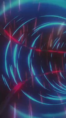 Dijital tünelin üzerindeki ışık izlerinin animasyonu. küresel veri işleme, bağlantılar ve dijital arayüz konsepti dijital olarak oluşturulmuş video.