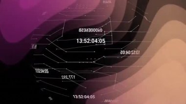 Teknoloji temasında sayısal veri örtüşen dijital dalga formlarının animasyonu. Fütüristik, görselleştirme, analitik, soyut, yenilik, bilim-kurgu