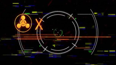 Kırmızı alarm animasyonu dijital arayüzde acil eylem gerektiren metni gösteriyor. Acil, bildirim, teknoloji, uyarı, acil durum, mesaj