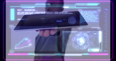 Grafikler ve haritalarla geleceksel veri arayüzü gösterilmesi, iş dünyasının profesyonel analizi. Teknoloji, yenilik, analitik, dijital, gösterge paneli, veri bilimi