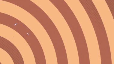 Dövüş metni ile animasyon retro-stil kahverengi ve bej çizgiler üzerinde tekrarlanan. Grafik tasarım, vintage, model, tipografi, yineleme, çizgi roman