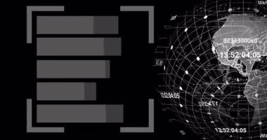 Küresel ağ bağlantılarını gösteren veri noktalarıyla dijital dünyanın animasyonu. Teknoloji, bağlantı, fütüristik, soyutlama, siber uzay