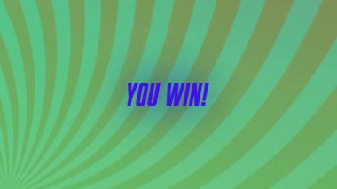 Okul ortamında yeşil kıvrımlı animasyon üzerine yazı kazanmak. Zafer, başarı, başarı, kutlama, eğitim, coşku