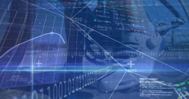 Dijital veri ve grafik ile gelecekteki teknoloji arayüzü yenilik sergiliyor. analizler