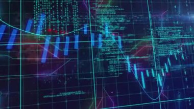 Finansal veriler ve grafikler ve çizelgeler içeren borsa analizleri. Finans, yatırım, ekonomi, istatistik, eğilimler, görselleştirme
