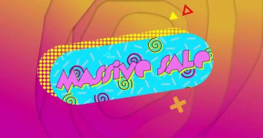 Canlı animasyon tarzında renkli geometrik şablonlar. Soyut, dijital, sanatsal, pazarlama, perakende, tanıtım