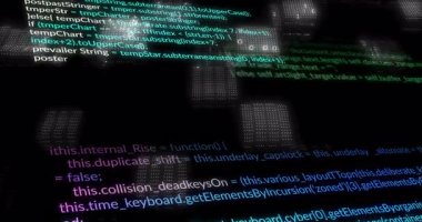 Karanlık arka planda parlayan kodların dijital kafatası oluşturması. Geleceksel, siber uzay, teknoloji, sanal, matris, kodlama