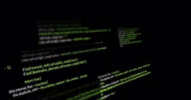 Okulda, çocuk programlama çift kodlu ve ekranda animasyonlu. Eğitim, teknoloji, kodlama, bilgisayar, dijital, yazılım