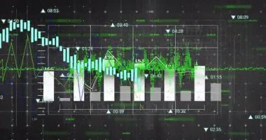 Finansal veriler ve grafikler ve çizelgeler içeren borsa analizleri. Finans, veri görselleştirme, yatırım, ekonomi, ticaret, istatistik