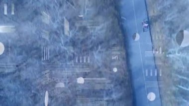 Soyut geometrik şekillerin, dokulu yüzeyi mavi tonlarla kaplayan animasyonu. Desen, kalıp, dijital arkaplan