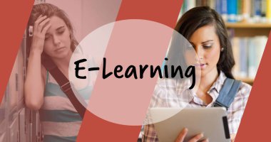 Okuldaki öğrencilere e-posta gönderme görüntüsü. okul, eğitim ve öğrenim konsepti dijital olarak oluşturulmuş imaj.