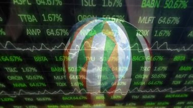 Dünyayı finansal animasyonlarla kaplayan borsa verileri ve grafikleri. Finans, yatırım, küresel, ekonomi, analitik, borsa