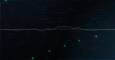 Etrafında veri dalgaları ve ağ bağlantıları olan dijital dünyanın animasyonu. Teknoloji, küresel, bağlantı, internet, fütüristik, iletişim