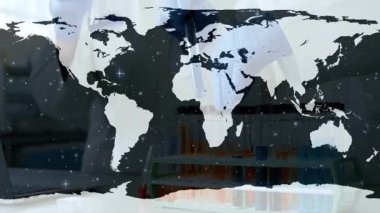 Okulda, araştırma yapan bilim adamlarını laboratuvar önlükleriyle kaplayan animasyon. Bilim, laboratuvar, yenilik, deney, kimya, keşif