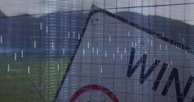 Finansal veriler ve açık hava manzarası üzerinde borsa çizelgesi. Finans, hisse senedi, analitik, ekonomi, yatırım, ticaret