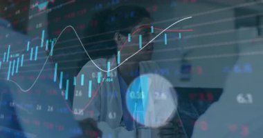Animasyonla örtülmüş finansal grafikleri olan bir tıp uzmanı. Sağlık, analitik, finans, istatistik, yenilik, teknoloji