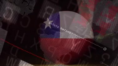 Teksaslı bayrak dijital numaralar ve modellerle teknoloji temalı animasyon konsepti yaratıyor. Teknoloji, yenilik, fütüristik, ikili, elektronik, veri