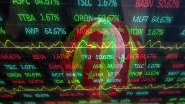 Finansal grafikler ve borsa verileri dünyayı kırmızı ve yeşil sayılarla örtüyor. Finans, küresel, analitik, yatırım, ticaret, ekonomi