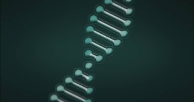 Siyah arka planda DNA ipliği. küresel tıp, sağlık ve teknoloji konsepti dijital olarak üretilen imaj.