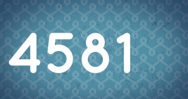 4581 numara, dijital tasarımı vurgulayarak, desenli mavi arkaplanda gösteriliyor. soyut, teknoloji, geleceksel, yaratıcılık