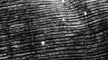 Okul ortamında ahşap yüzeylere saçılmış yıldızların animasyonu. Eğitim, göksel, dekorasyon, astronomi, sınıf, eğitim