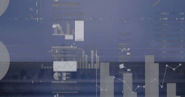 Manzara üzerinde veri işleme resmi. küresel bağlantılar, dijital arayüz ve teknoloji konsepti dijital olarak oluşturulmuş görüntü.