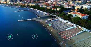 Dijital ikonlar, yenilenebilir enerji ve sürdürülebilirliği gösteriyor. Çevre dostu, koruma, yeşil enerji, çevre, doğa, teknoloji