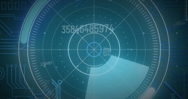 Kapsam taraması, numaraların değişmesi ve veri işleme görüntüsü. küresel dijital arayüz, teknoloji ve ağ konsepti dijital olarak oluşturulmuş görüntü.