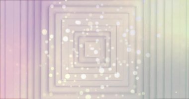 Rüya gibi animasyon oluşturan, parlayan ışık parçacıkları soyut geometrik desen oluşturur. dizayn