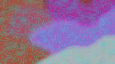 Kıvrımlı mavi çizgiler canlı kırmızı ve mor arkaplanı canlandırıyor. Soyut, hareketli, dijital, dinamik, hareketli, renkli