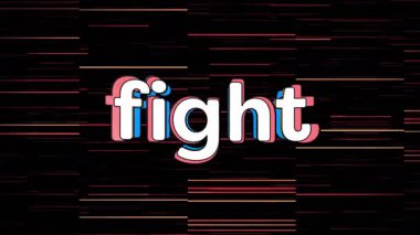 Siyah zemin üzerinde kırmızı çizgiler olan renkli çizgilerin animasyonu. Soyut, şablon, canlı, tasarım, dinamik, hareket