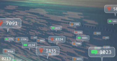 Titreşen kapsam taraması üzerine sosyal medya simgeleri. küresel sosyal medya, iletişim, dijital arayüz, teknoloji ve ağ konsepti dijital olarak oluşturuldu.