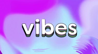 Canlı mor ve pembe soyut arkaplan üzerine renkli titreşimlerin animasyonu. modern, tipografi, yaratıcı, dijital, dinamik