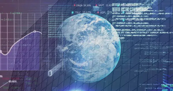 Tüm dünyada istatistik ve veri işleme resimleri. küresel iş, finans, bağlantılar ve dijital olarak oluşturulmuş görüntü veri işleme kavramı.