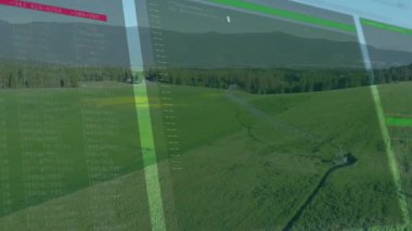 Kırmızı yeşil sözdizimi çubukları ve pivot çizgisini gösteren alanların üzerinde yüzen şeffaf kod düzenleyici penceresi. Teknoloji, tarım, uyum, yenilik, açık hava, girişim, modern