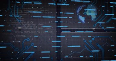 Neon yeşil ve kırmızı noktalarla titreşen üç boyutlu dalga boyu grafiği karanlık ızgara çizgileri boyunca kayıyor. Teknoloji, veri, görselleştirme, gelecekçilik, dijital, siber güvenlik, analitik
