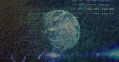 Spor teknolojisi kodları, hat şeması ve hisse senedi verileri üzerinde yörüngede dönen futbol topu. Atletik, yenilik, veri, görselleştirme, analitik, teknoloji, dijital