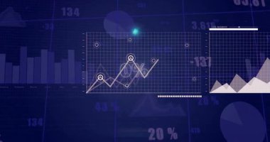 Koyu mavi temalı ızgara, alan ve çubuk çizelgelerini gösteren dijital gösterge paneli. Analitik, teknoloji, fütüristik, kullanıcı arayüzü, veri analizi, görselleştirme, profesyonel
