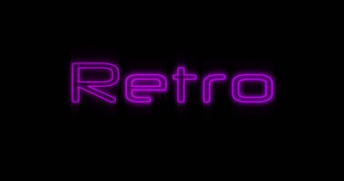 Siyah arkaplan üzerinde retro metin resmi. Sosyal medya ve dijital arayüz kavramı dijital olarak oluşturuldu.