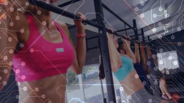 Spor salonunda grup olarak barfiks çekeceğiz. Animasyon kalp ikonları ve performans ölçümleri göstereceğiz. Güç, fitness, eğitim, atletizm, güçlendirme, sağlık, aktif
