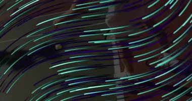 Erkek tenisçi kil sahada raket sallıyor, hareket yolları olan spor teknolojisini kullanıyor. Atletizm, fitness, dinamik, modern, atletizm, hareket, aktif giyim