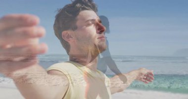 Sahilde kollarını açan iki harmanlanmış şahsiyet, okyanus dalgaları eşliğinde sağlık kampanyası düzenliyor. Sağlık, huzur, uyum, farkındalık, doğa, açık hava, derin düşüncelere dalma.